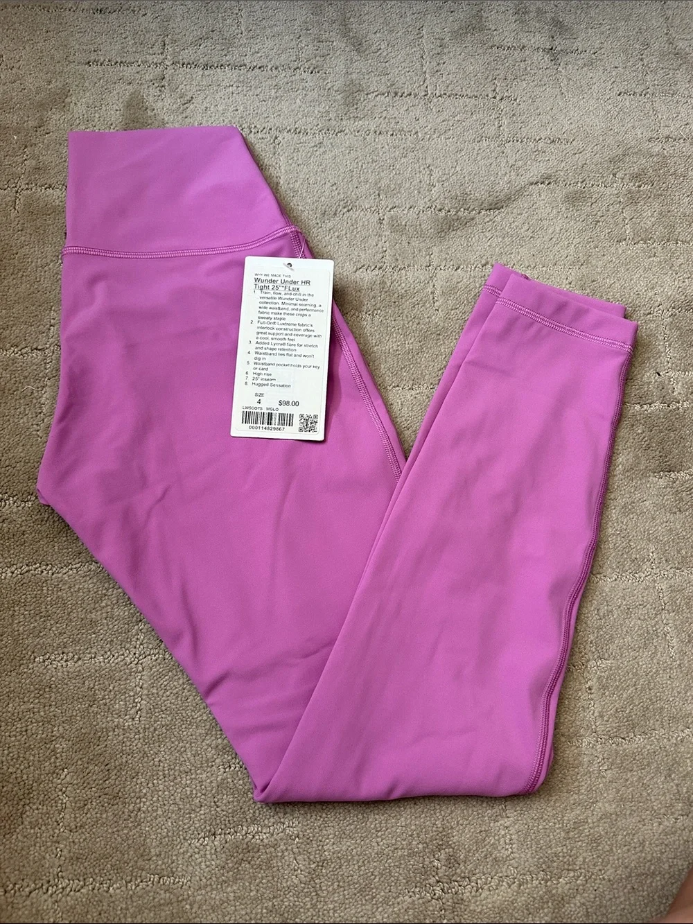 Lululemon Wunder Under HR Tight 25” Flux Magenta Glow 🦄